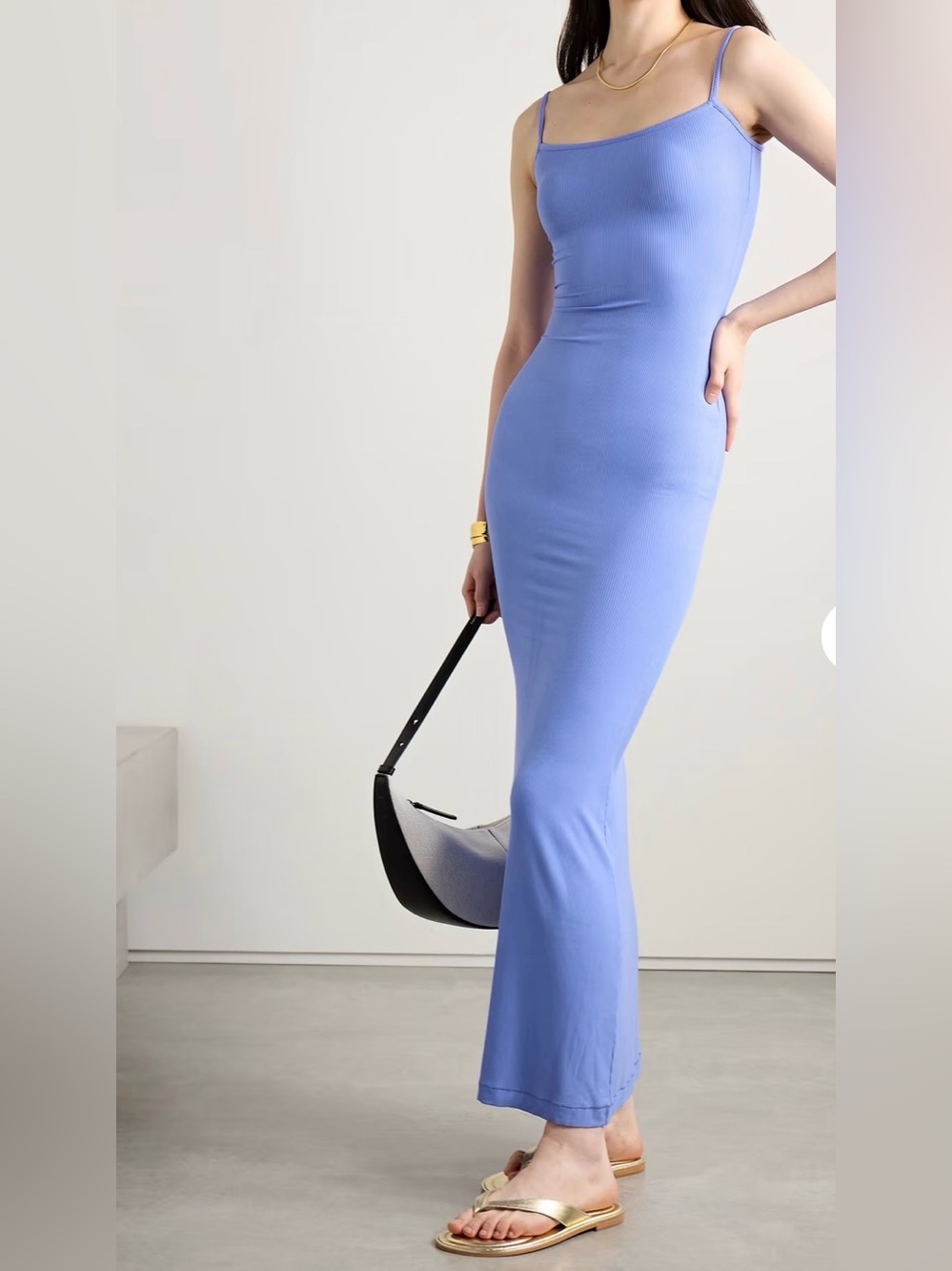 SKIMS Soft Lounge Long Slip Dress Maxi in Purple XS
